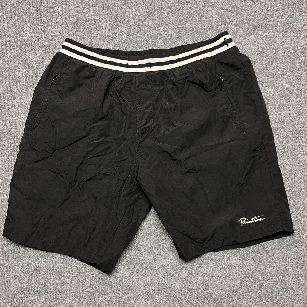 Primitive Shorts Mens Large Black Microfiber Elastic Waist
